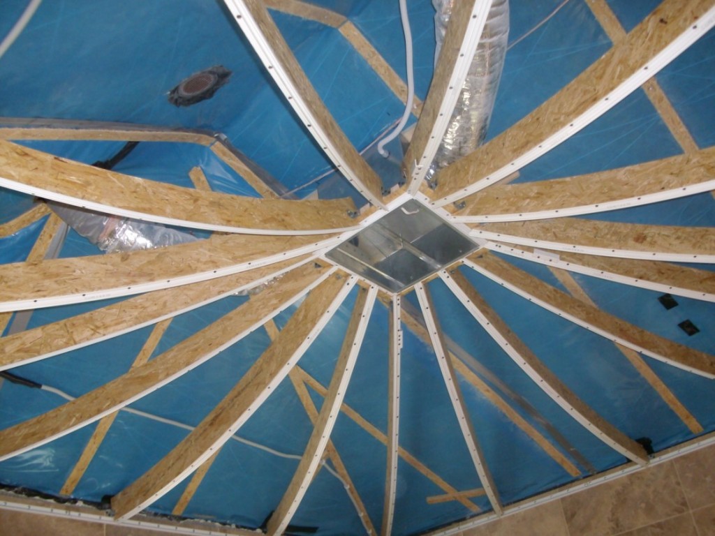 Suprojektuotos kupolo formos lubos